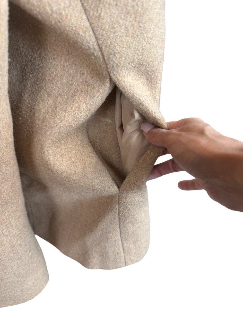 J.Crew Camel Wool Blend Zip Front Village Coat Women’s Size 12 - Picture 7 of 11